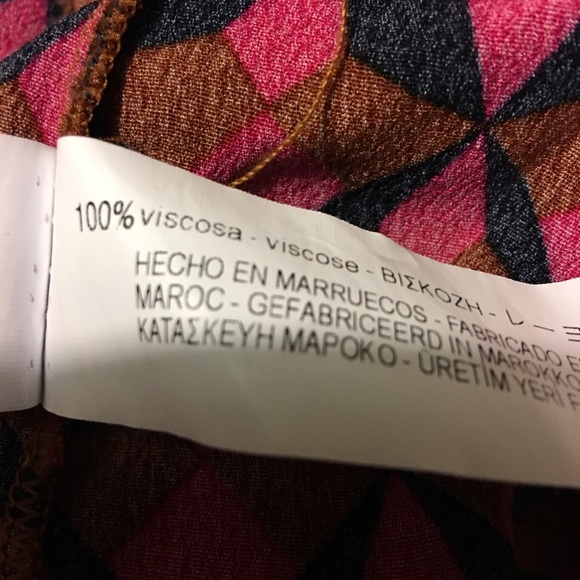 Zara Woman Geometric Long Sleeve Shirt Dress Sz XS - Picture 8 of 8